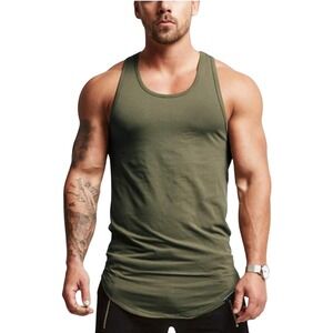 Mens Y Back Tank Top Sleeveless Gym Workout Muscle Stringer Fitness‎ Shirt